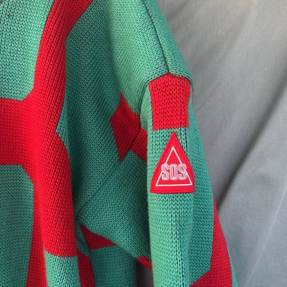 EUC Vintage SOS Sports Wear Of Sweden Heavy Knit Sweater Pullover MEDIUM - Picture 2 of 6
